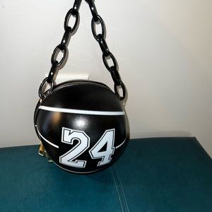 Basketball Clutch hand bag with gold strap